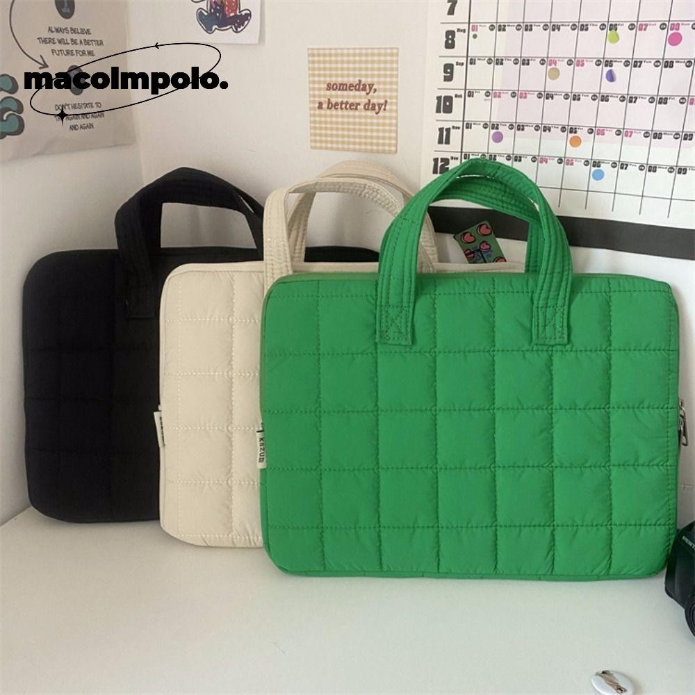 MACOLMPOLO Laptop Sleeve, Cotton Portable Tablet Bag, Puffy Anti-fall Waterproof Laptop Protective P