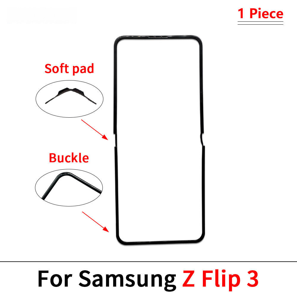 ด้านหน้า Bezel Faceplate สําหรับ Samsung Z Flip 3 4 5 กรอบกลางแผ่น LCD Supporting กรอบอะไหล่ซ่อม