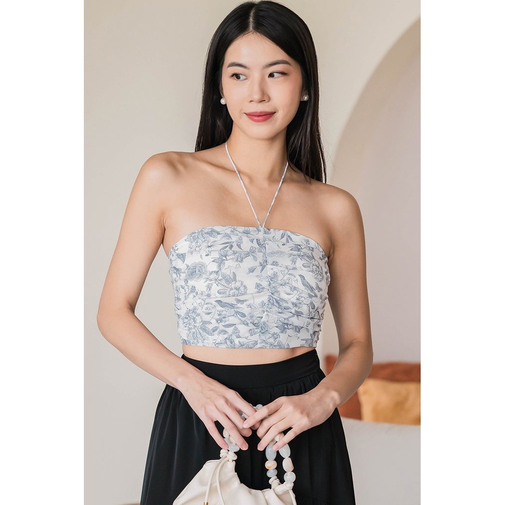 เสื้อคล้องคอ Georgia Cushion Folds 2-Way (Gris Fleur)