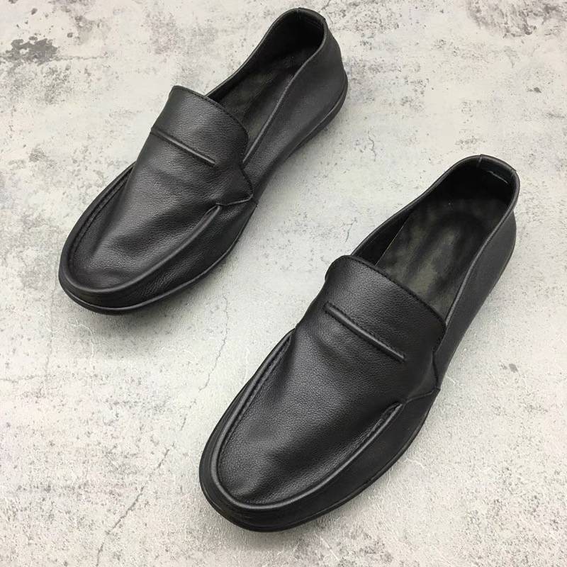 การค้าต่างประเทศของแท้หนัง Peas รองเท้า Soft-Soled Single-Layer Cowhide Breathable ทุกวัน Casual Slip-On