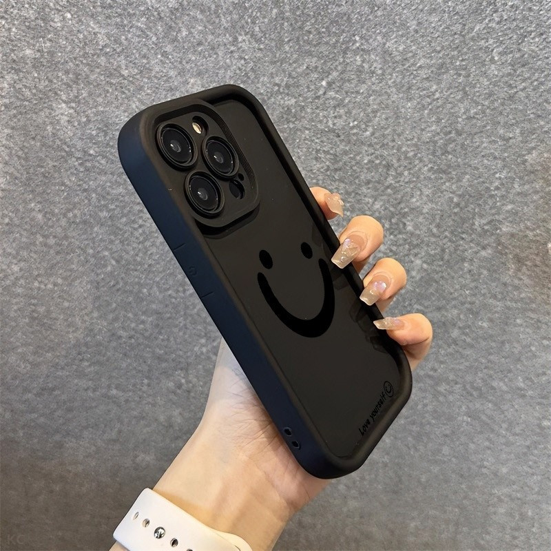 Simple Trend Smileyเคสโทรศัพท์สร้างสรรค์เหมาะสําหรับiPhone 16Pro 15Plus 14ProMax 12Pro 8Plus 11Pro 1
