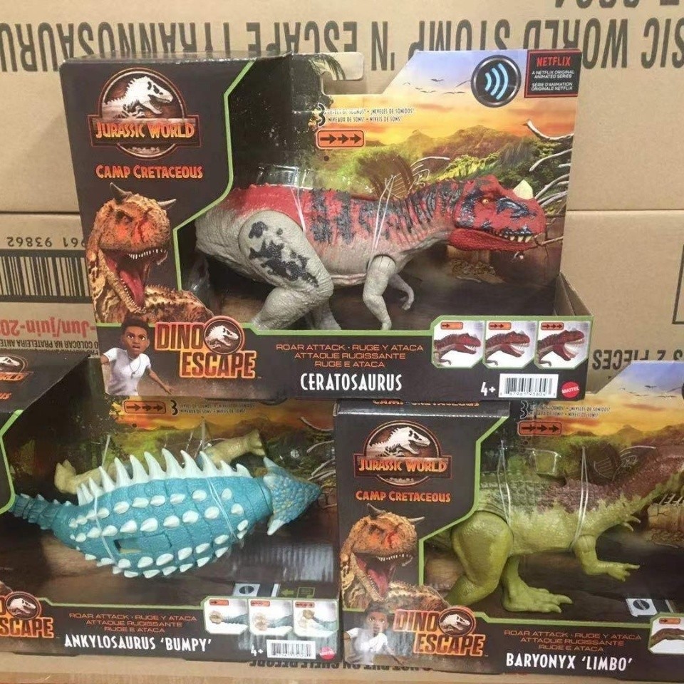 Mattel Jurassic World Sound Effect Roage ไดโนเสาร์ Claw Dragon เด็กของเล่นเด็กจําลองรุ่น GWD06