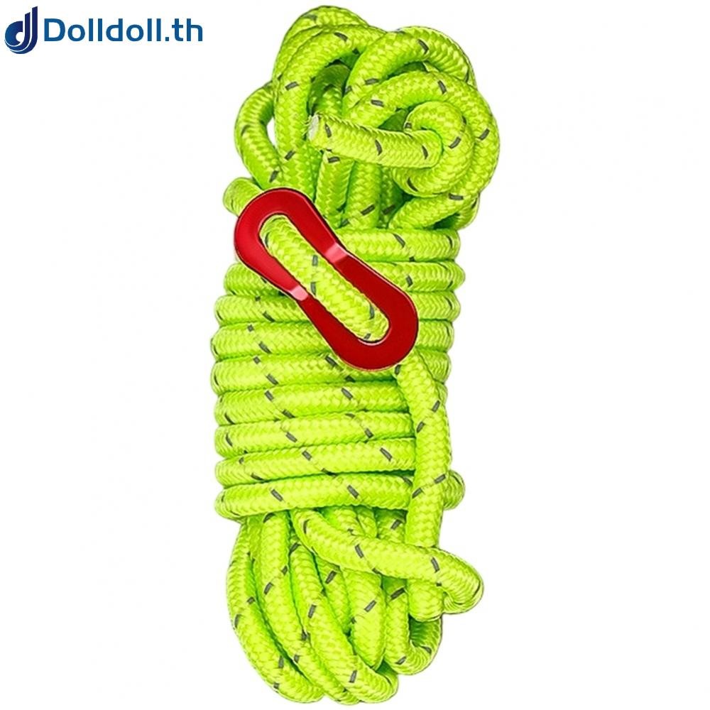 [Dolldoll]Reflective Tent Cable 6mm Rope Diameter Aluminum Tensioner Outdoor Utility Rope