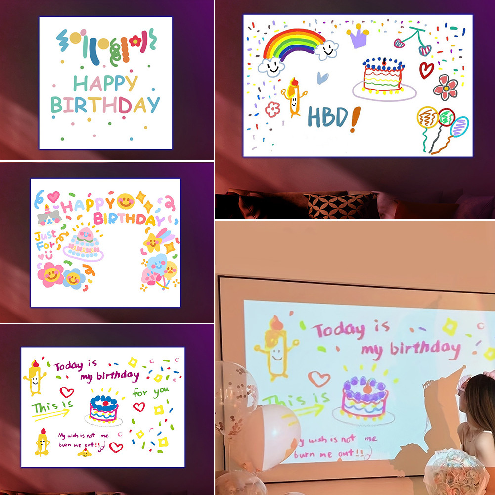 🎉พร้อมส่ง🎂โปรเจคเตอร์วันเกิด มีภาษาไทย ครบรอบ Birthday projector วันเกิด ไฟถ่ายรูป โปรเจคเตอร์ถ่ายรูป🎉 - รูปที่ 4