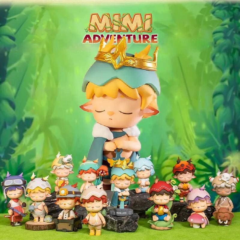 Black Play MIMI Adventure Series Mystery Box ของเล่นอินเทรนด์เดสก์ท็อปตกแต่งตุ๊กตาของขวัญ