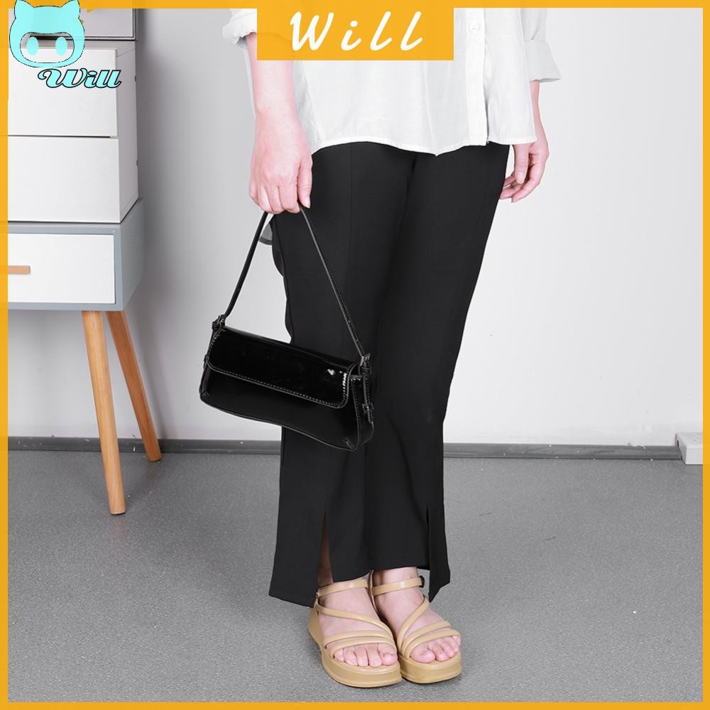 ไหล่สําหรับผู้หญิง Flap Underarm PU Leather Satchel สําหรับกระเป๋าเดินทางทํางาน
