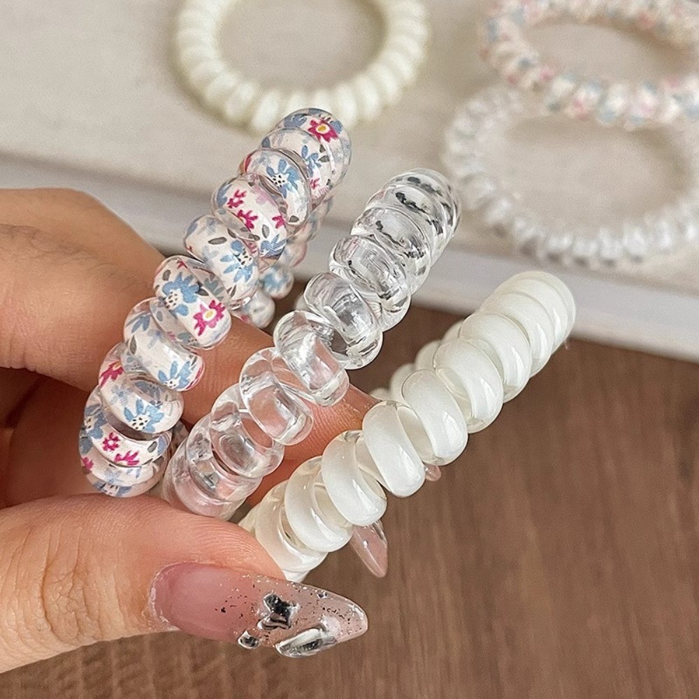 3ชิ้น/เซ็ตสบายๆเรซิ่นยืดหยุ่นสูงผูกผมสําหรับผู้หญิง