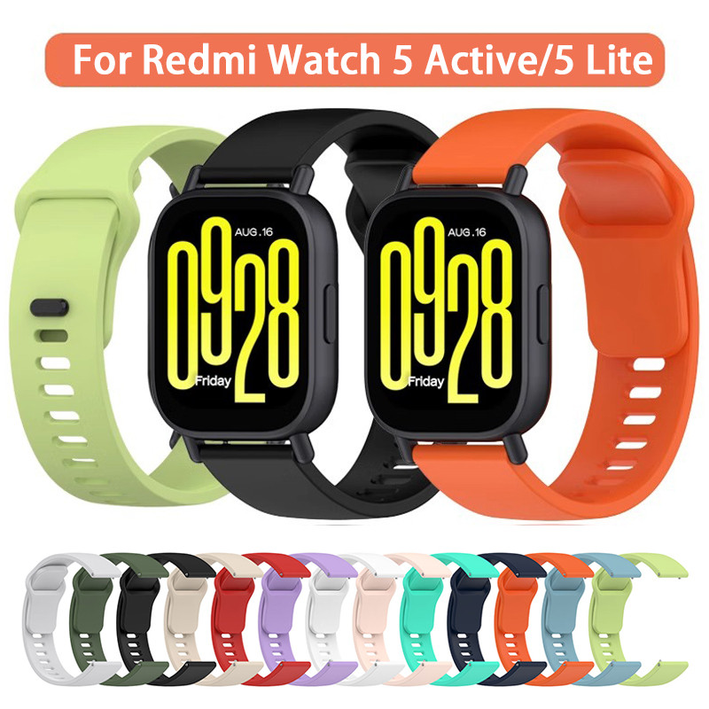 สําหรับ Xiaomi Redmi Watch 5 Active Strap สมาร์ทแบนด์ซิลิโคนสายรัดข้อมือสร้อยข้อมือสําหรับ Redmi Watch 5 Lite อุปกรณ์เสริม