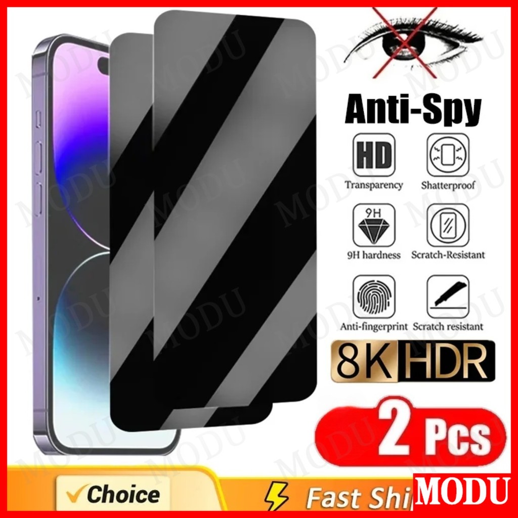 2pcs ความเป็นส่วนตัวป้องกันหน้าจอกระจกนิรภัยสําหรับOPPO A5S A7 A12 A3S A5 A12E A5 A9 A31 A53 A32 202