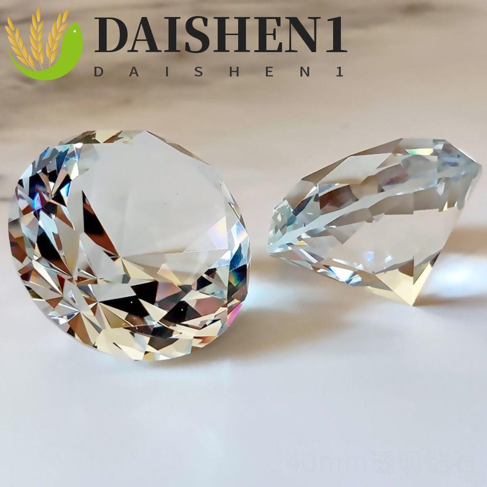 ดาishen1เพชรคริสตัลใสตัดเหลี่ยมเพชรพลอย60/80/100มม.เพชรแก้วใหญ่,ของขวัญวันวาเลนไทน์โรแมนติกงานฝีมือของขวัญคริสตัลเพชรเทียมตกแต่งบ้าน