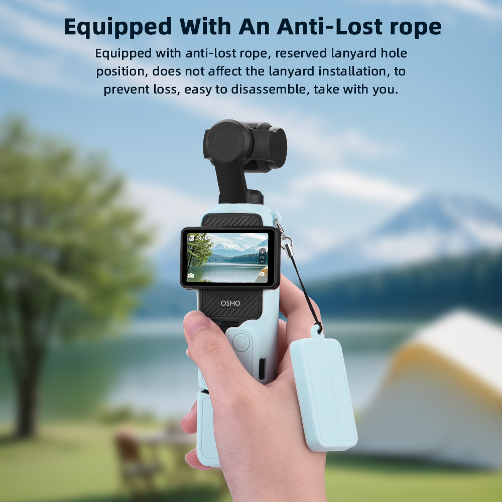 กล้องกีฬาซิลิโคนสําหรับ DJI Osmo Pocket 3 body ฝาครอบซิลิโคนฝาครอบป้องกันเลนส์จอแสดงผลฝาครอบแรเงาอุปกรณ์เสริม Osmo Pocket 3 shell