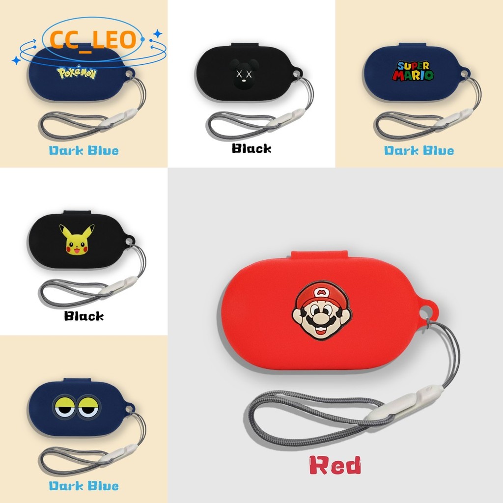 For Sony WF-C510 Case Creative Bear Cartoon Luffy Pikachu Sony WF-C510 Silicone Soft Case Shockproof Shell Case Cute Lanyard Sony WF-C510 Protective Cover