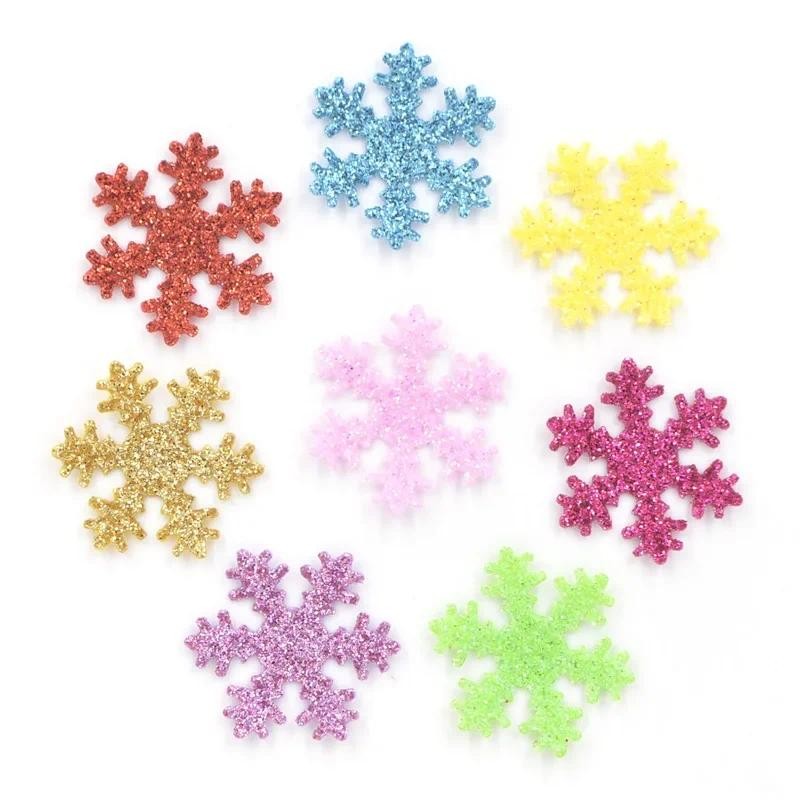 100 ชิ้น 20 มิลลิเมตรผสมคริสต์มาสเกล็ดหิมะ Ome Christmas Party ตาราง DIY Handmade ของขวัญอุปกรณ์ Appliques งานแต่งงานตกแต่ง