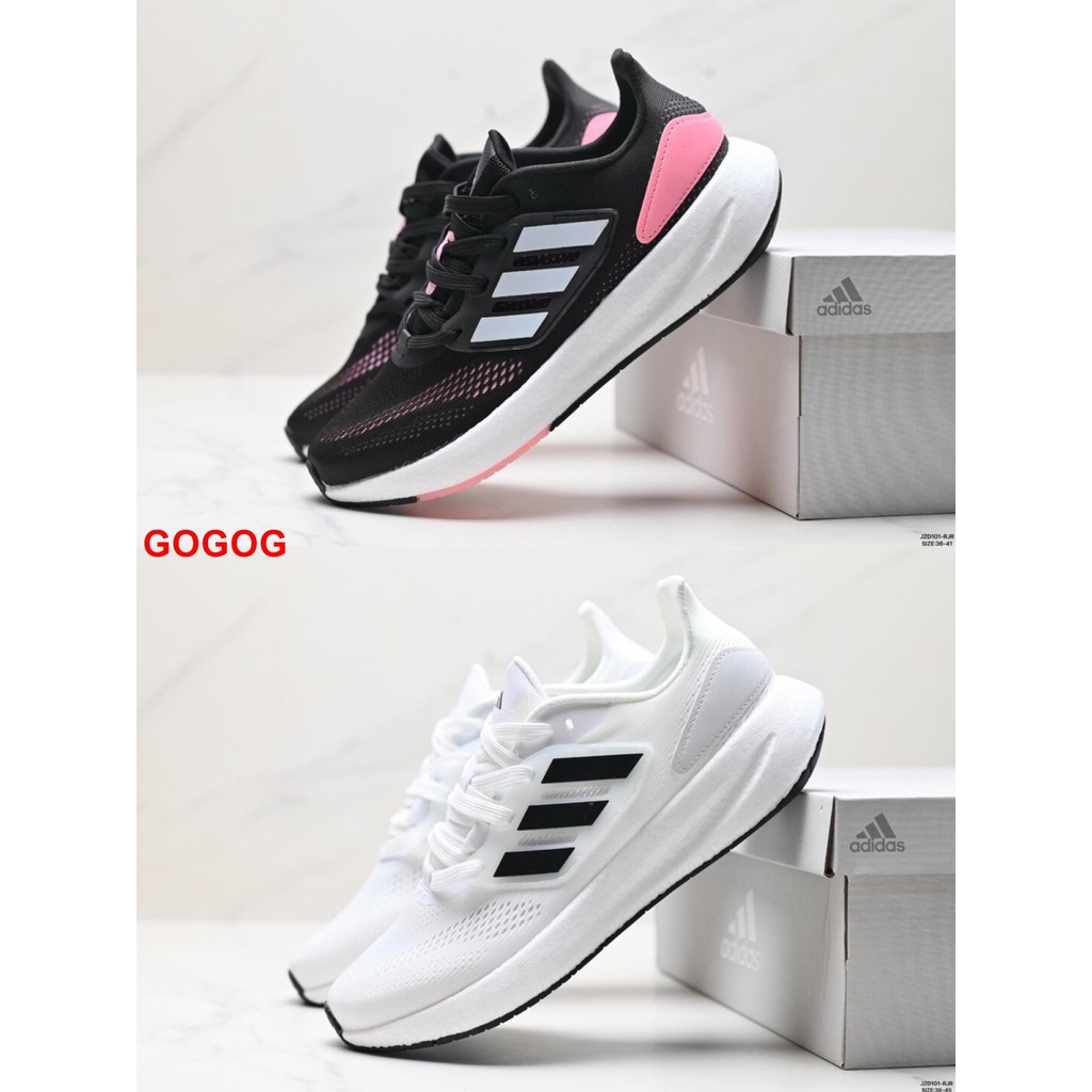 Adidas PureBOOST 22 ผู้ชายผู้หญิงกันกระแทกรองเท้า ID8479 รองเท้ากีฬาลําลอง t411