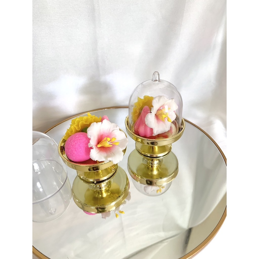 เซตรวมโดมขนม ดอกไม้ พระพิฆเนศ พระเเม่ลักษมี โดมใส เทพฮินดู ดอกชบา ดาวเรือง ของมงคล ขนมลาดูโมทกะ พระพิฆเนศ กาลี f104 - รูปที่ 3