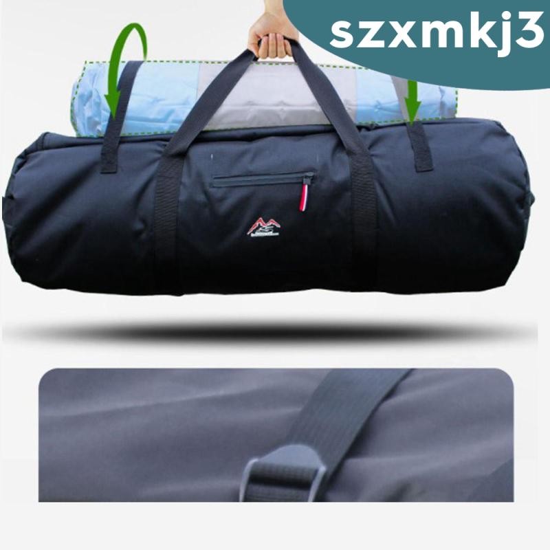 [Szxmkj3] Camping เต็นท์เก็บกระเป๋า Duffel พับ Oxford ผ้าสําหรับเดินป่าปิคนิคสีดํา 75 ซม.x26 ซม.S