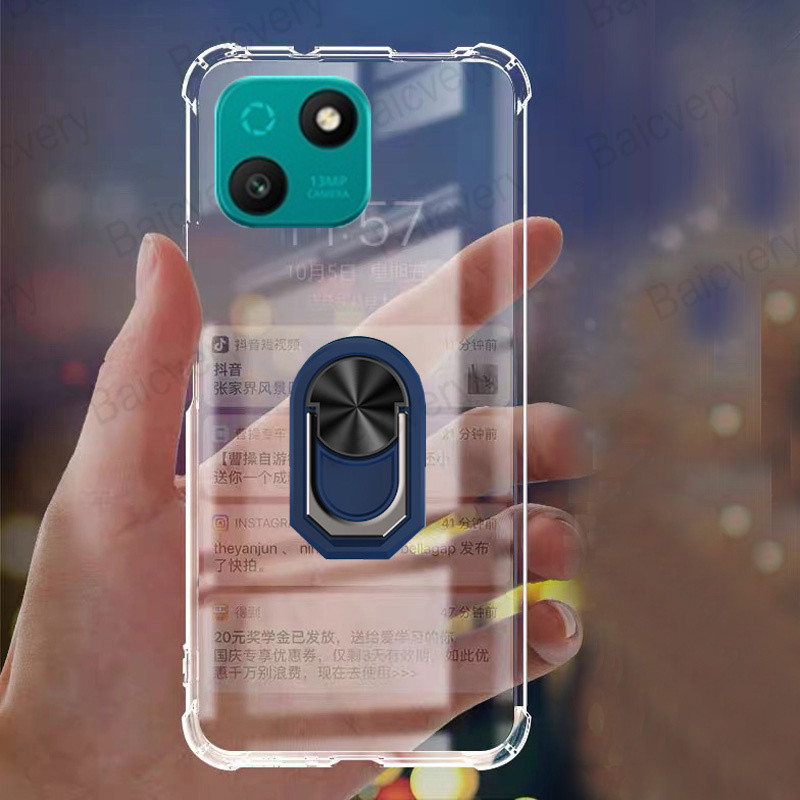 เคสโทรศัพท์สําหรับ Wiko T10 Wiko T50 Wiko T3 ซิลิคอนนุ่มเต็มเปลือกป้องกันแม่เหล็กผู้ถือแหวนนิ้วผู้ถื