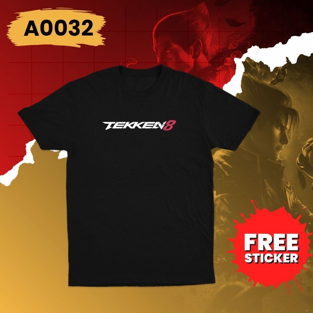🔥 ร้อมส่ง S-5XL Kaos Game Tekken 8 Logo A0032