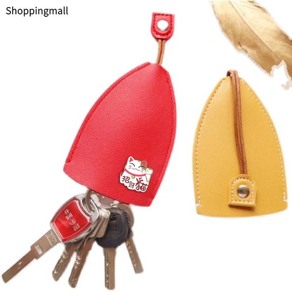 [BETL] Pu Leather Creative Pull Out Cute Large Capacity Car Key Case, พวงกุญแจรถ 2022