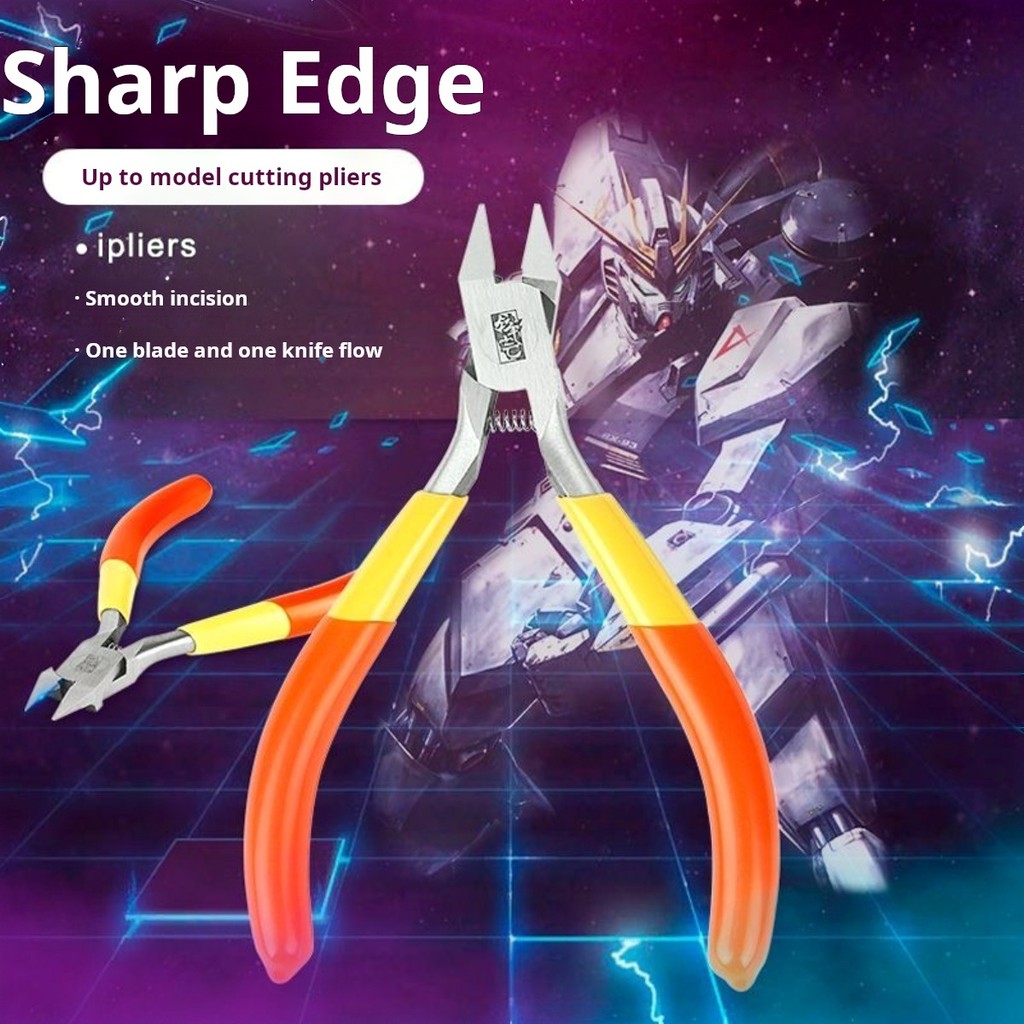 ทนทาน Sharp Single Blade Flush Cutter คีมตัดแบน Ultra thin คีมเหล็กคาร์บอนรุ่นคีม Up สําหรับ Gundam Build ชุดเครื่องมือ