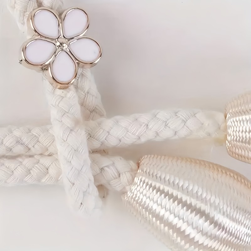 แนะนำ ผ้าม่าน (2 ชิ้น) ผ้า Oxford ทนทานลายดอกไม้ผ้า Tiebacks – ออกแบบดอกไม้เล็กๆมีสไตล์สําหรับผ้าม่านหนักและเชียร์ – เชือกผูกผ้าม่านที่ทนทานสําหรับตกแต่งบ้านที่หรูหรา ราคาพิเศษ มีเก็บเงินปลายทาง