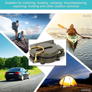 Military Metal Compass เข็มทิศนำทาง เข็มทิศ แม่นยำ เข็มทิศคุณภาพสูง กันน้ำ เข็มทิศบอกทิศทาง เครื่องมือทางภูมิศาสตร์