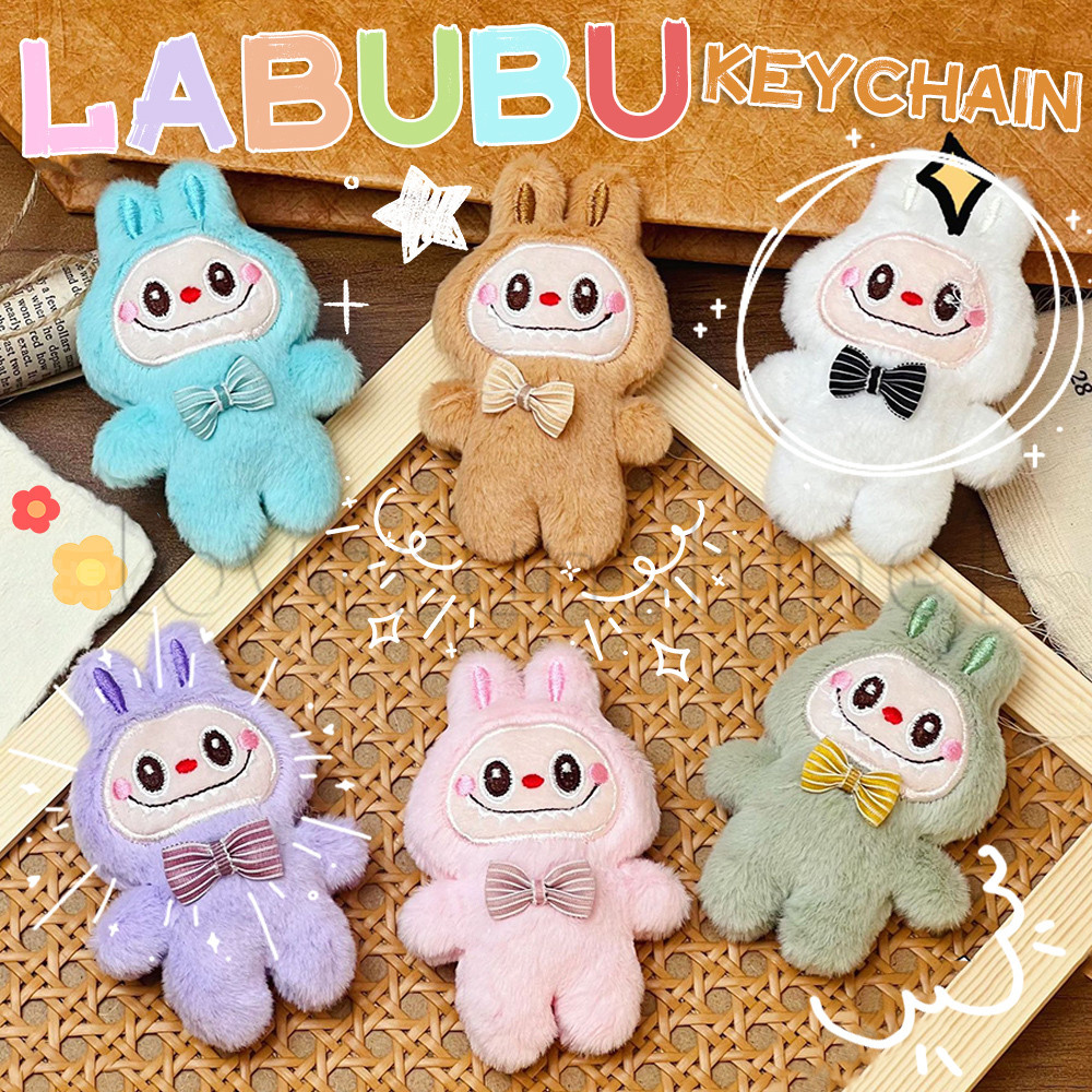 น่ารัก ลาบู ตุ๊กตาจี้-กระเป๋าเป้สะพายหลังแขวนเครื่องประดับเสน่ห์-สําหรับกระเป๋า,โทรศัพท์มือถือ-การ์ตูนน่ารักตุ๊กตาลาบู พวงกุญแจ-รถพวงกุญแจอุปกรณ์ตกแต่ง