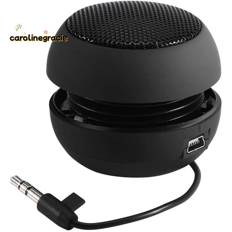 มินิแบบพกพาเดินทางลําโพงเสียงดังพร้อมสายสัญญาณเสียง 3.5 มม. แรงดันไฟฟ้าต่ําแบตเตอรี่ในตัวลําโพงหดสําหรับ