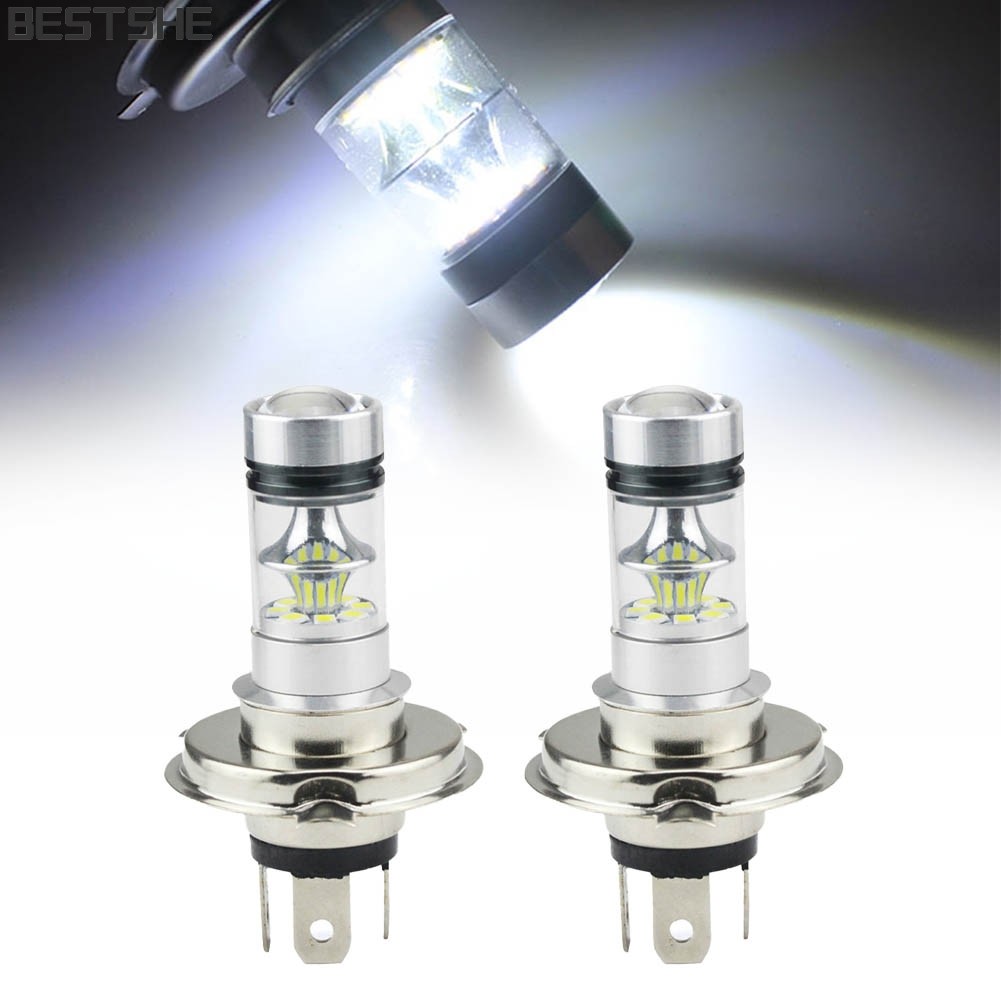 <bestshe> 2 ชิ้น LED ไฟหน้าหลอดไฟ H4 LED รถ Super Bright หมอกโคมไฟหลอดไฟ 100W 6500K 12V