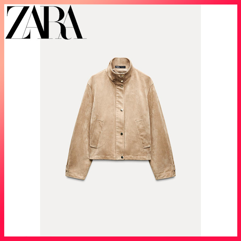 ZARA ซาร่า ฤดูใบไม้ร่วงและฤดูหนาวสินค้าใหม่เสื้อผ้าสตรีเสื้อคอเต่าหนังนิ่ม มารยาท