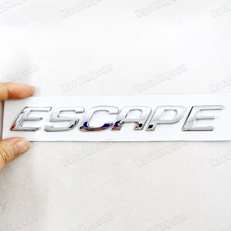 1 X ABS Chrome ESCAPE โลโก้ Auto Trunk ฝาปิดป้ายสัญลักษณ์สติกเกอร์รูปลอกสําหรับ FORD ESCAPE