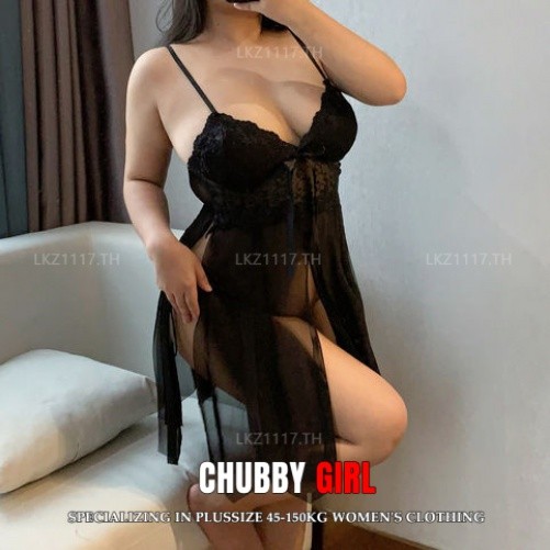 Chubby GirL Sexy Lingerie ชุดนอนไม่ได้นอนสาวอวบชุดนอนเซ็กซี่ไซส์ใหญ่ผู้หญิงแยกสายเดี่ยวเซ็กซี่ชุดนอนซีทรู