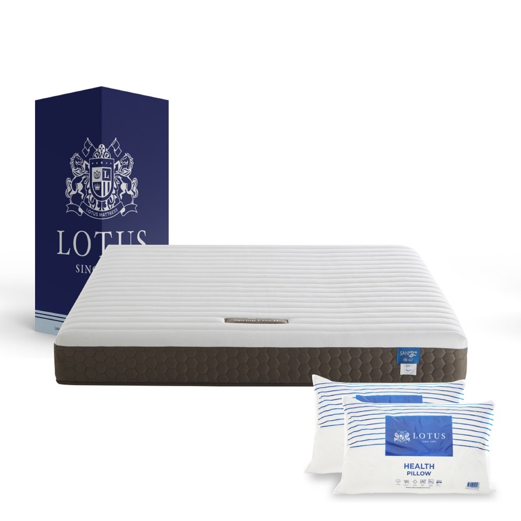 SB Design Square ที่นอนสุญญากาศ Lotus รุ่น  Spring Free II  ขนาด 6 ฟุต แถมฟรีหมอนหนุน 2 ใบ