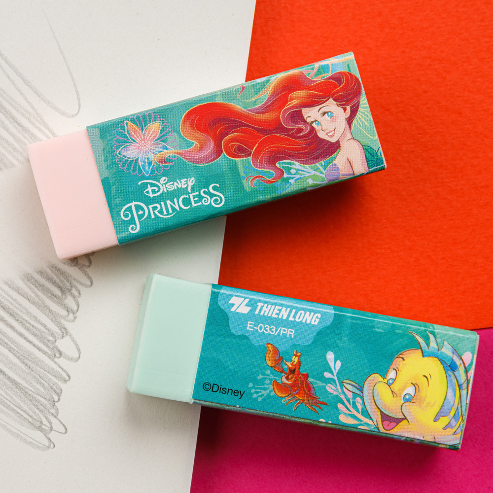 3 Lead Eraser 2B TL Score 10 ตัวการ์ตูน Princess Ariel Disney TL E-033/PR - สีสุ่ม (vpp thinhtphat)
