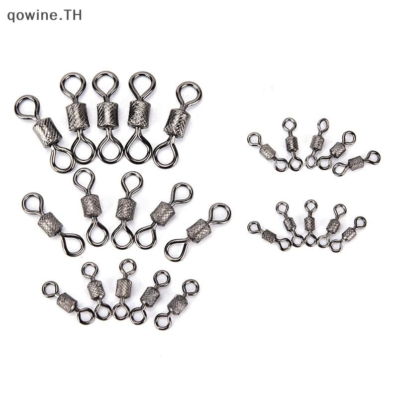 [qowine] 50 ชิ้นหมุนตกปลา knurling connector แบริ่งหมุน fishhooks อุปกรณ์เสริม TH