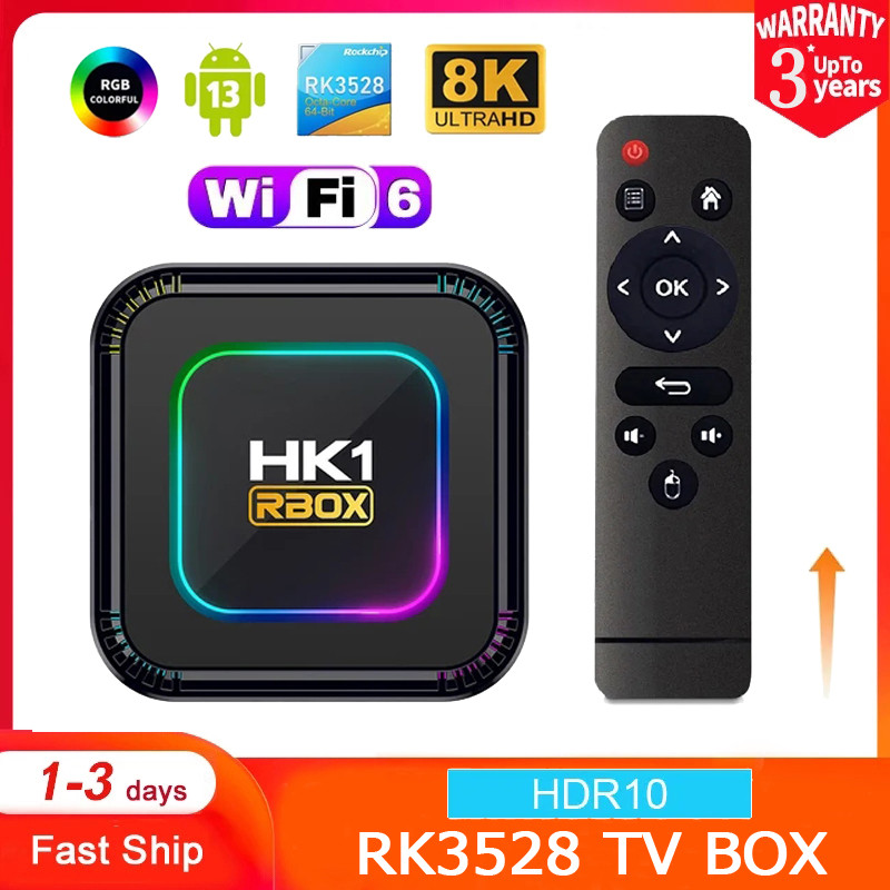 2024-HK1 RBOX K8 Android 13 Smart TV box Rockchip RK3528 Wifi 5G Bluetooth Android box