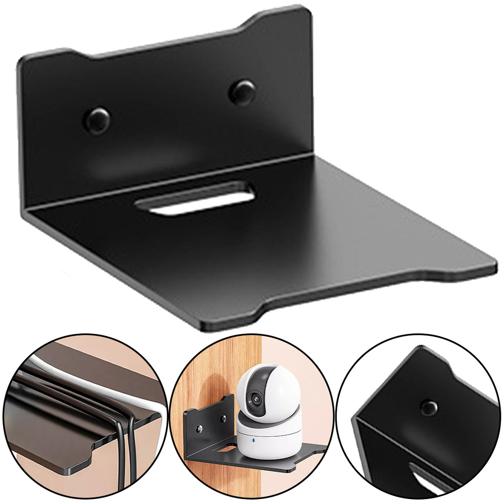 BrighthorRouter Wall Shelf Holder ชั้นวางลอยในครัวเรือนไร้สายลําโพงขาตั้งกล้องชั้นวาง Wall Display Storage Rack TV Bracket