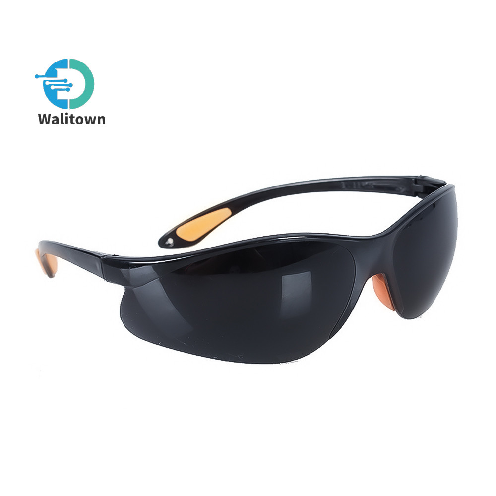 แว่นตาเชื่อม Wrap-Around เลนส์เชื่อมความปลอดภัย Anti-Scratch UV Protection เลเซอร์กําจัดขนแว่นตาป้องกัน