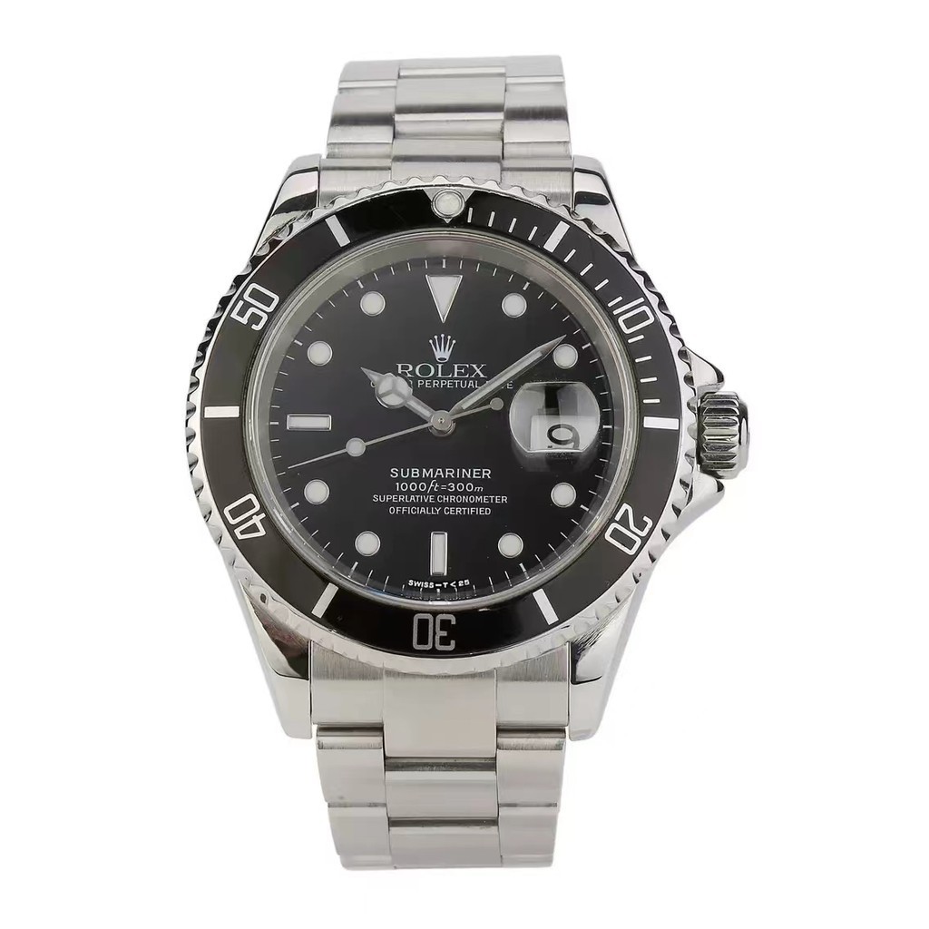 Rolex นาฬิกาชายสีดําน้ํา Ghost Submariner อัตโนมัตินาฬิกาชาย Swiss 16610 Rolex