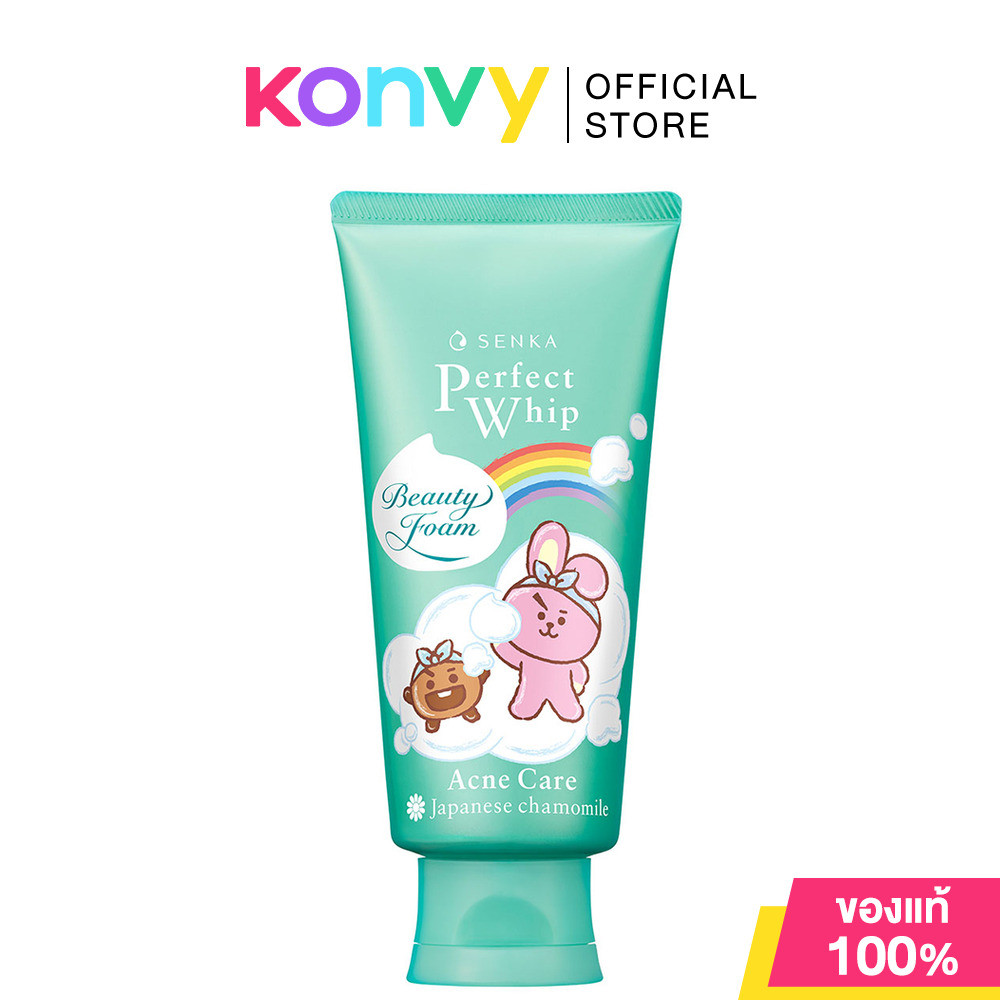 Senka Perfect Whip BT21 Collection เซนกะ วิปโฟมล้างหน้า 100g/120g (Acne Care/Collagen In/White Clay)