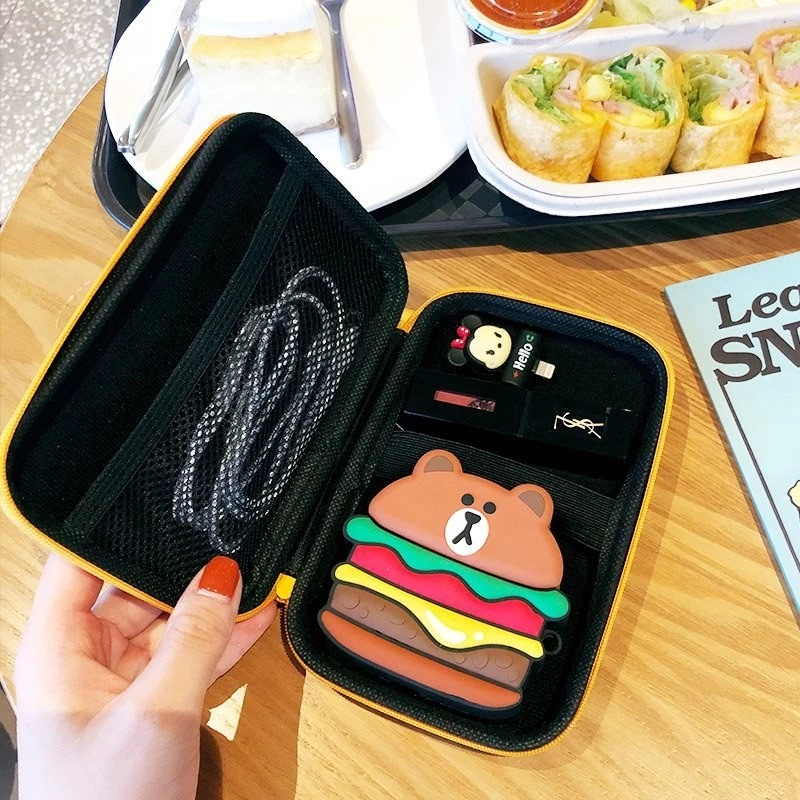 กระเป๋าเก็บหูฟัง Snoopy ออร์แกไนเซอร์ใส่สายชาร์จ USB SD Card Power Bank thumbnail 7