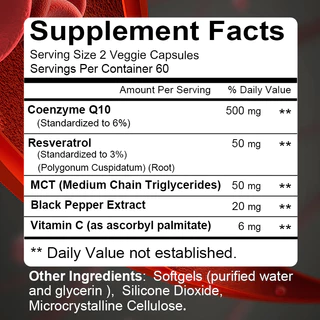 Daitea Coenzyme Q10 Dietary Capsules เสริมธาตุเหล็ก รักษาสุขภาพช่องปากและเหงือก และรองรับสุขภาพหลอดเลือด
