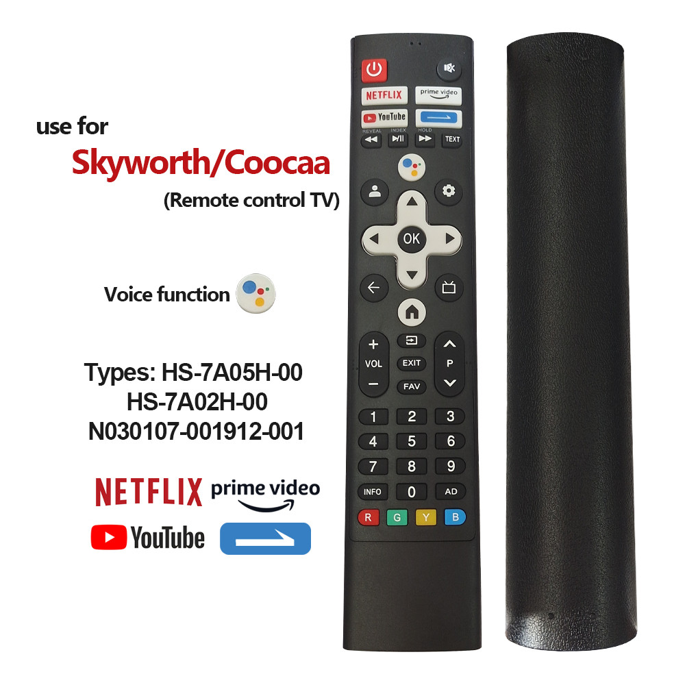 [NiLANK] เหมาะสําหรับ Skyworth COOCAA รีโมทคอนโทรลสมาร์ททีวีพร้อมคําสั่งเสียง HS-7A05H-00 N030107-001912-001