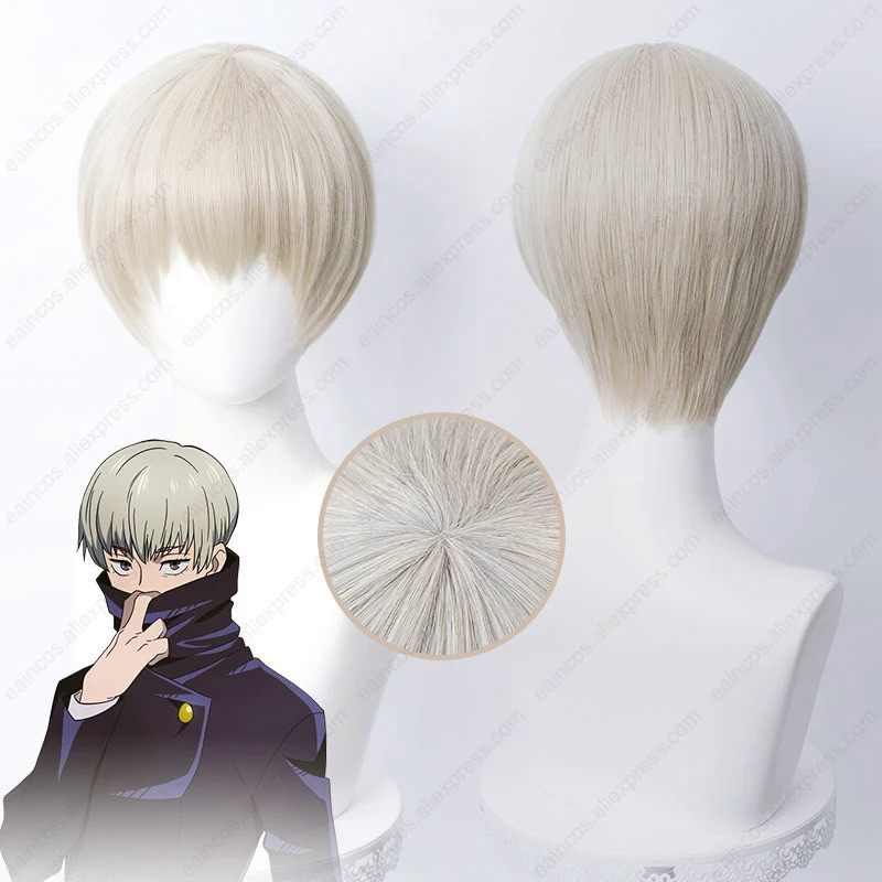Anime Inumaki Toge Cosplay Wig 28cm Short Hair Heat Resistant Synthetic Wigs