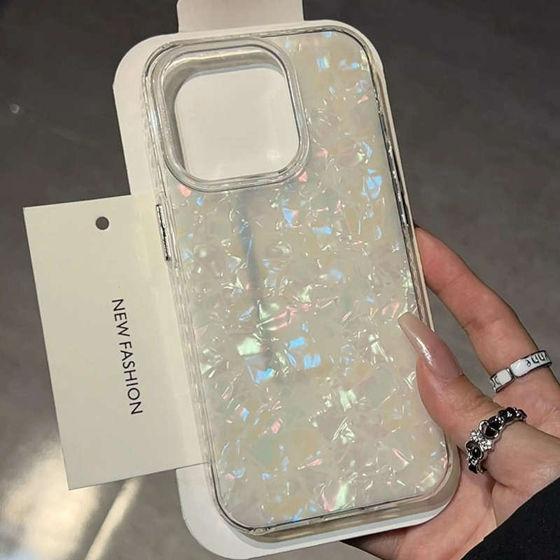 หรูหรารูปแบบเชลล์เลเซอร์เคสโทรศัพท์สําหรับiphone 11 12 13 14 15 16 Pro Max Plus IMDกันกระแทกกันชนกรณีฝาครอบ