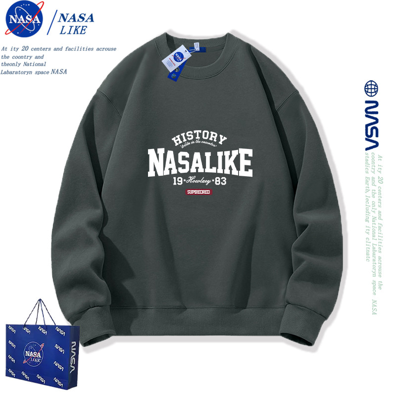 SHINee11 อเมริกัน วินเทจ สตรีทสำหรับผู้ชาย การพิมพ์ตัวอักษร แฟชั่นฮิปฮอป แขนยาว เสื้อกันหนาว คอกลม