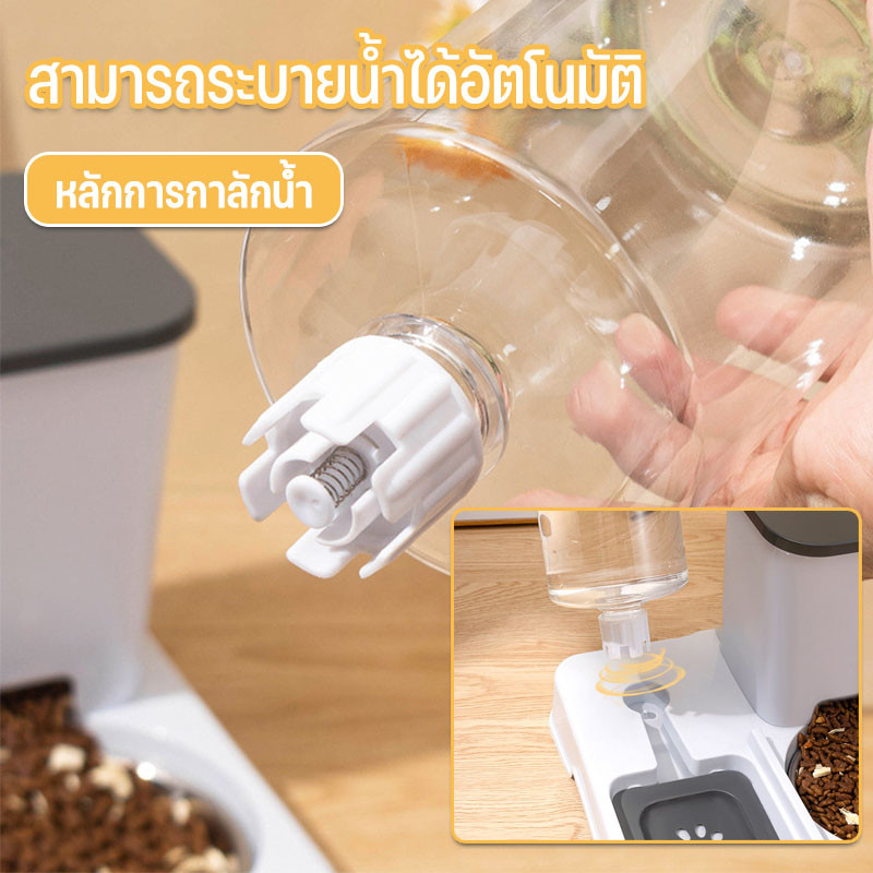 COD เครื่องให้อาหารสัตว์เลี้ยง 2in1 เครื่องให้น้ำและอาหารสัตว์เลี้ยงอัตโนมัติ ที่ให้อาหารอัตโนมัติ ชามอาหาร หมา แมว