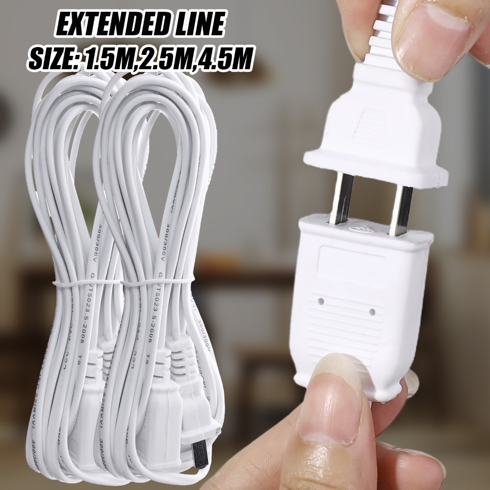 หลายขนาด 6V 250V US Plug Two-pins สีขาวสายไฟสายไฟสายไฟสําหรับ Home อเนกประสงค์เครื่องใช้ไฟฟ้าขนาดเล็กอะแดปเตอร์ไฟ