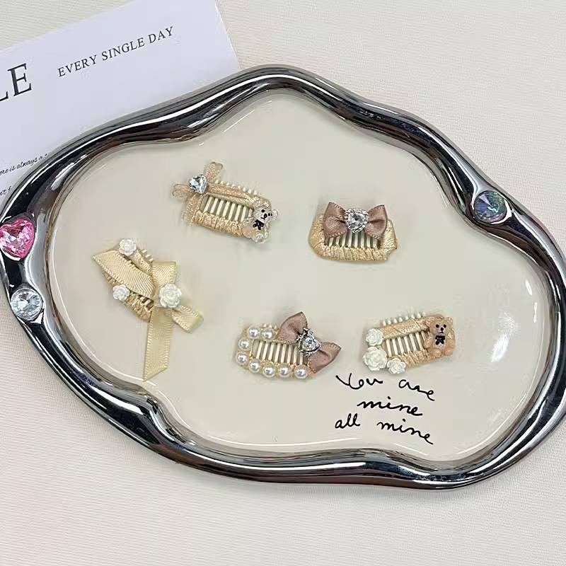 Pet Handmade Hair Clips Mini Broken Hair Removal Tool Teddy Bow BB Clip Maltese Hairpin Yorkshire Bichon JJCv