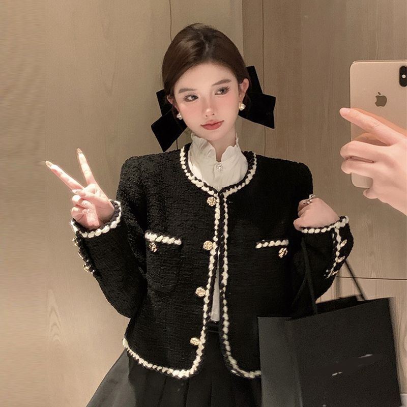 เสื้อทําด้วยผ้าขนสัตว์ซิปเรียบง่ายหลวมหนา